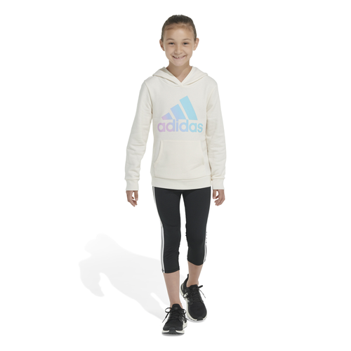 

Girls adidas adidas Bos Logo Hoodie - Girls' Grade School White/Blue Size M