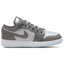 Boys' Grade School - Jordan Air Jordan 1 Low SE UNI - Gray/Silver