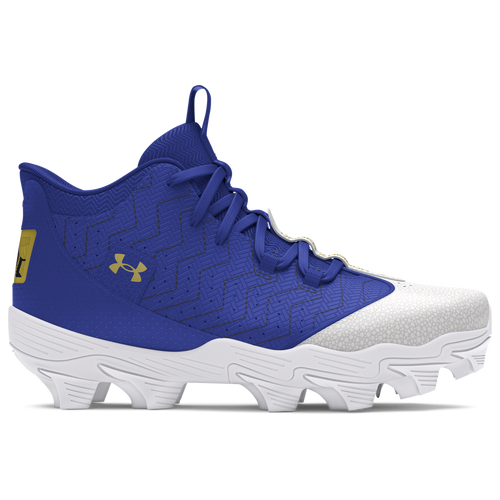 

Under Armour Boys Under Armour Harper 9 RM JR - Boys' Grade School Baseball Shoes White/Royal/Metallic Gold Size 5.0