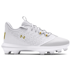 Boys' Grade School - Under Armour Harper 9 TPU JR - White/White/Metallic Gold