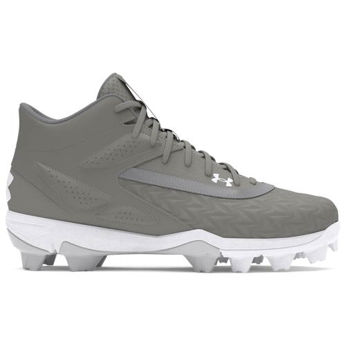 

Under Armour Boys Under Armour Leadoff Mid RM JR 3.0 - Boys' Grade School Baseball Shoes Baseball Gray/Baseball Gray/White Size 5.0