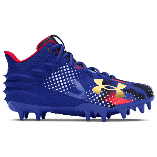 

Under Armour Boys Under Armour Blur Smoke Select MC JR - Boys' Grade School Football Shoes Royal/Royal/Metallic Gold Size 06.0