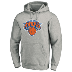 Men's - Fanatics Knicks NUT Primary Logo Pullover Hoodie - Heather Gray