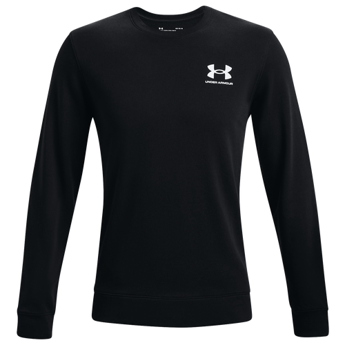 Shop Under Armour Mens  Rival Terry Crew In Black/onyx White