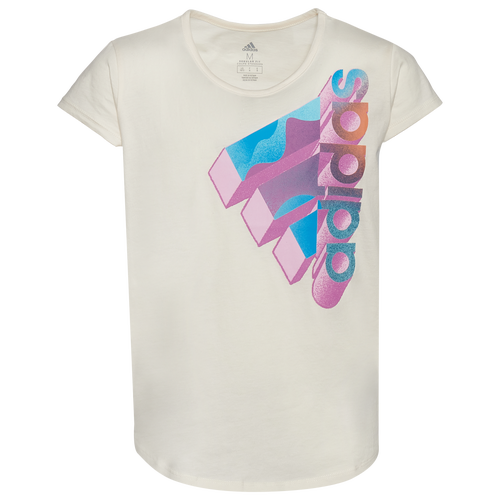 

Girls adidas adidas Bos Logo Scoop T-Shirt - Girls' Grade School White/White Size M