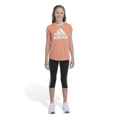 

Girls adidas adidas Sportswear Logo T-Shirt - Girls' Grade School Coral/Pink Size M