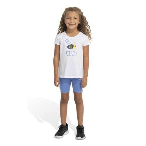 

Girls adidas adidas Set - Girls' Toddler White/Blue Size 2T