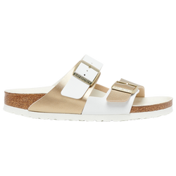 Women's - Birkenstock Arizona Split  - White/Gold