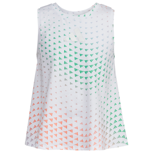 

Girls adidas adidas Sportswear Print Tank - Girls' Grade School White/Multi Size XL