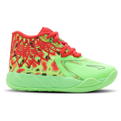 BOYS - PUMA MB.01 Thermal - Red/Lime Squeeze Fluro Green Pes