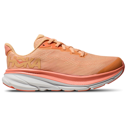 

Girls HOKA HOKA Clifton 9 - Girls' Grade School Shoe Orange/White Size 03.5