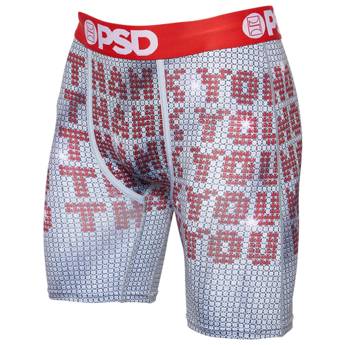 

PSD Mens PSD No Thank You Underwear - Mens Grey/Red Size XL