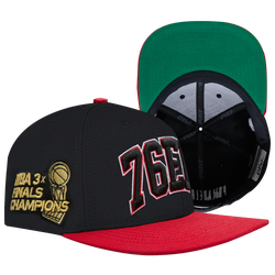 Adult - Pro Standard 76ers Half Court Wool Snapback Hat - Black/Red/Black