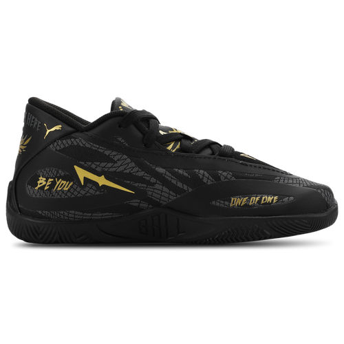 Boys Lamelo Ball PUMA MB.06 Orbit - Preschool Basketball Shoes - Black / Gold Size 1.5