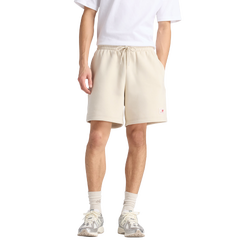 Men's - New Balance Fleece Shorts  - Timberwolf/White