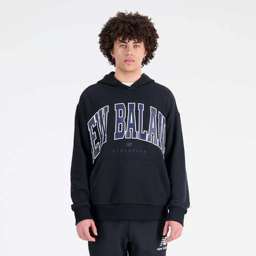 MENS - New Balance Uni Big Font Hoodie - Black