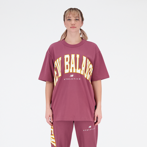 New Balance T-shirt In Maroon/white