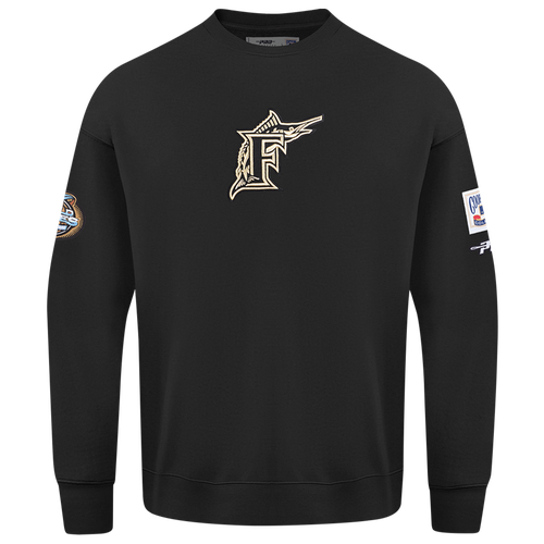 MENS - Pro Standard Marlins Champs Drop Shoulder Crew - Black/Multi