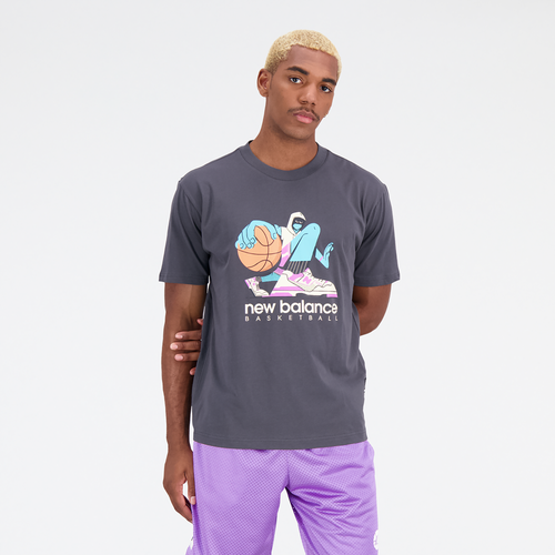 New Balance Mens Artist Hoop Graphic T-shirt In Black/multi | ModeSens