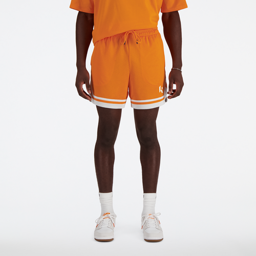 

New Balance Mens New Balance X Klutch Mesh Shorts - Mens Orange/White Size XL