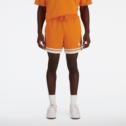 

New Balance Mens New Balance X Klutch Mesh Shorts - Mens Orange/White Size S