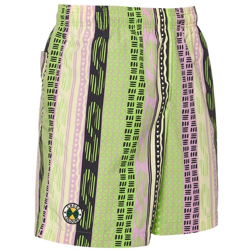 

Cross Colours Mens Cross Colours AOP Nylon Shorts - Mens Lime/Purple Size M