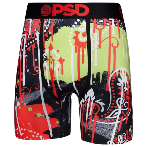 Psd Mens  Graphic Briefs In Black