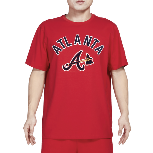  - Pro Standard Braves Stacked Logo Pro Team Shirt - Red