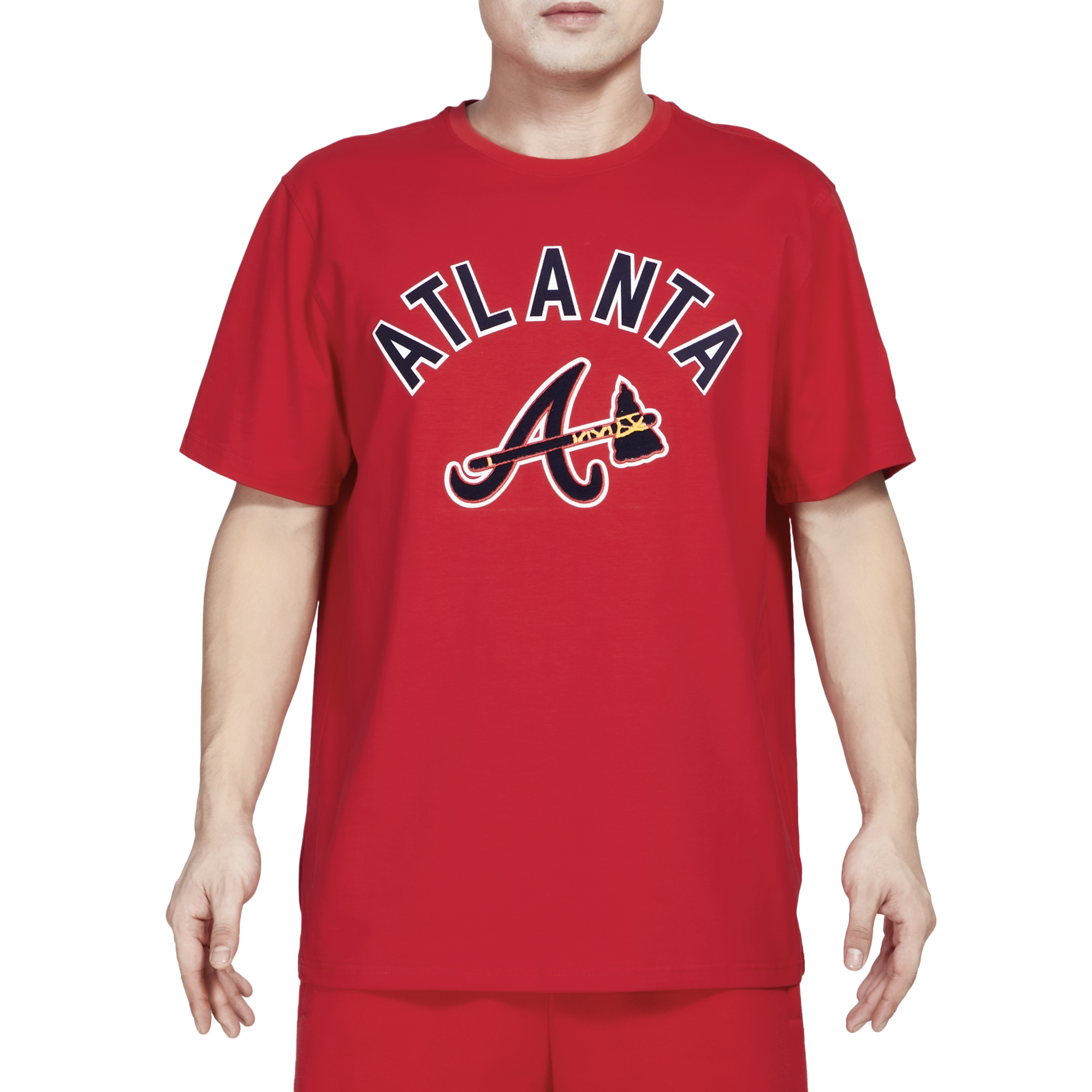 Pro Standard Braves Stacked Logo Team Shirt - Men's