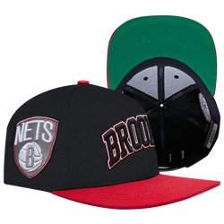Adult - Pro Standard Nets Half Court Wool Snapback Hat - Black/Red/Black