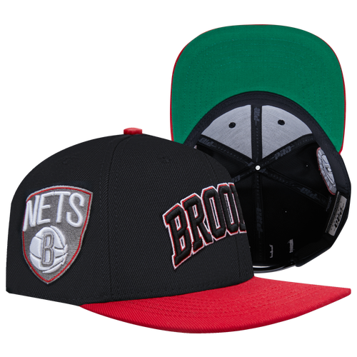 

Pro Standard Pro Standard Nets Half Court Wool Snapback Hat - Adult Black/Red/Black Size One Size