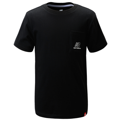 

Boys New Balance New Balance Pocket Logo T-Shirt - Boys' Grade School Black Size S
