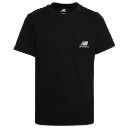 Boys' Grade School - New Balance Pocket Logo T-Shirt - Black/White