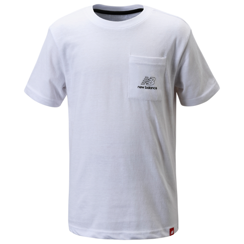 

Boys New Balance New Balance Pocket Logo T-Shirt - Boys' Grade School White Size XL