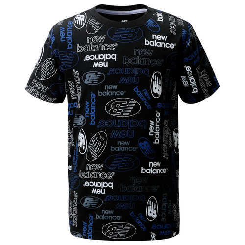 

Boys New Balance New Balance Printed Logo T-Shirt - Boys' Grade School Black Size XL