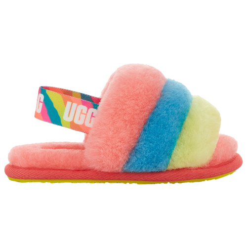 GIRLS - UGG Fluff Yeah Boots - Orange/Multi