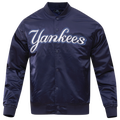Pro Standard NEW YORK YANKEES SATIN JACKET - Pro Standard Midnight Navy