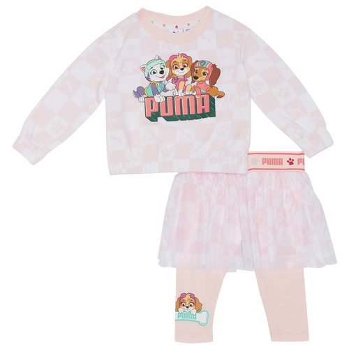 

Girls Infant PUMA PUMA Paw Patrol Crew Leggings Set - Girls' Infant White/Pink Size 24MO