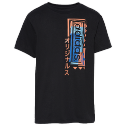 Boys' Grade School - adidas Wood Block Logo T-Shirt - Black