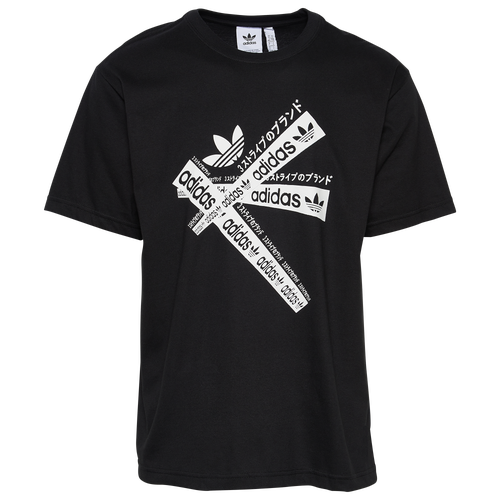 

adidas Originals Mens adidas Originals Taped T-Shirt - Mens Black/White Size XXL