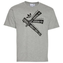 Men's - adidas Originals Taped Tee - Gray/Black