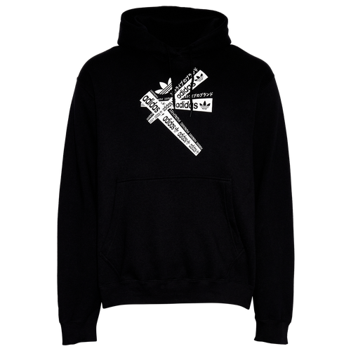 

adidas Originals Mens adidas Originals Taped Hoodie - Mens Black/White Size M