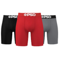 PSD Solid Briefs 3 Pack Underwear - Psd Gray/Red