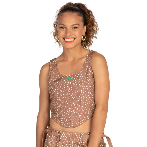 

Melody Ehsani Womens Melody Ehsani Chambray Corset Top - Womens Brown Size XS