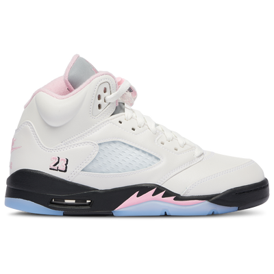 Jordan 5 Retro OG Grade School - WHITE/SOFT PINK/BLACK