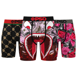 Men's - PSD Graphic Briefs 3 Pack - Red/Pink/Black