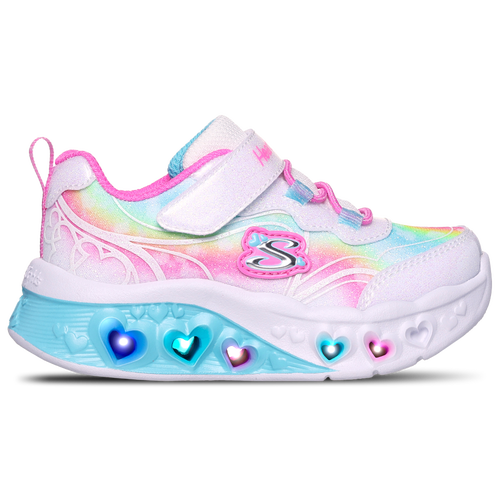 

Girls Skechers Skechers Groovy Swirl - Girls' Toddler Shoe White/Multi Size 10.0