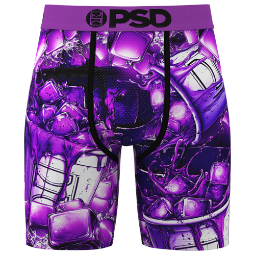 MENS - PSD Graphic Briefs - Purple/White