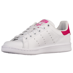 Girls' Grade School - adidas Originals Stan Smith - White/White/Bold Pink