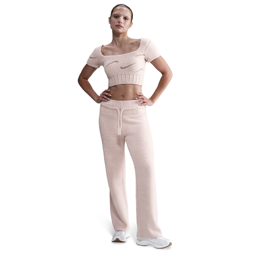  - Nike NSW Phoenix  Boucle Short Sleve Crop T-Shirt - Pink